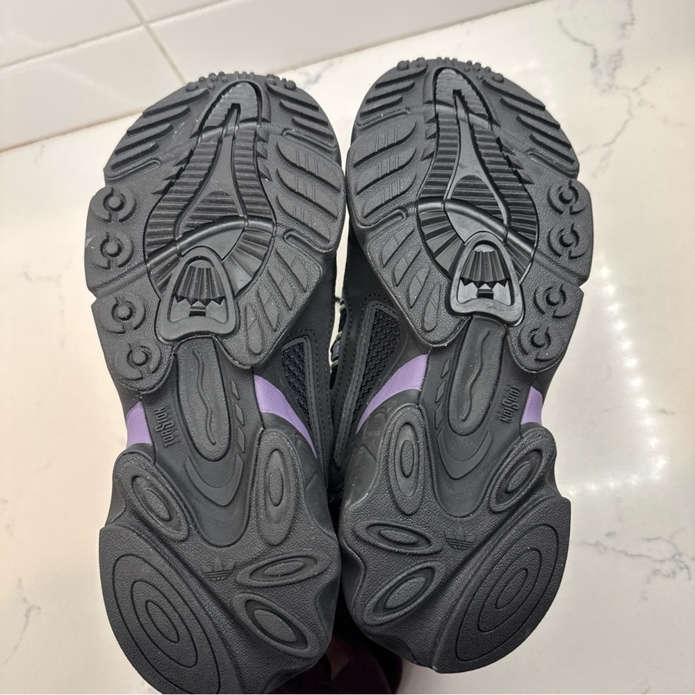 adidas Black Athletic Sneakers with Purple and Lime Accents - Picture 7 of 11